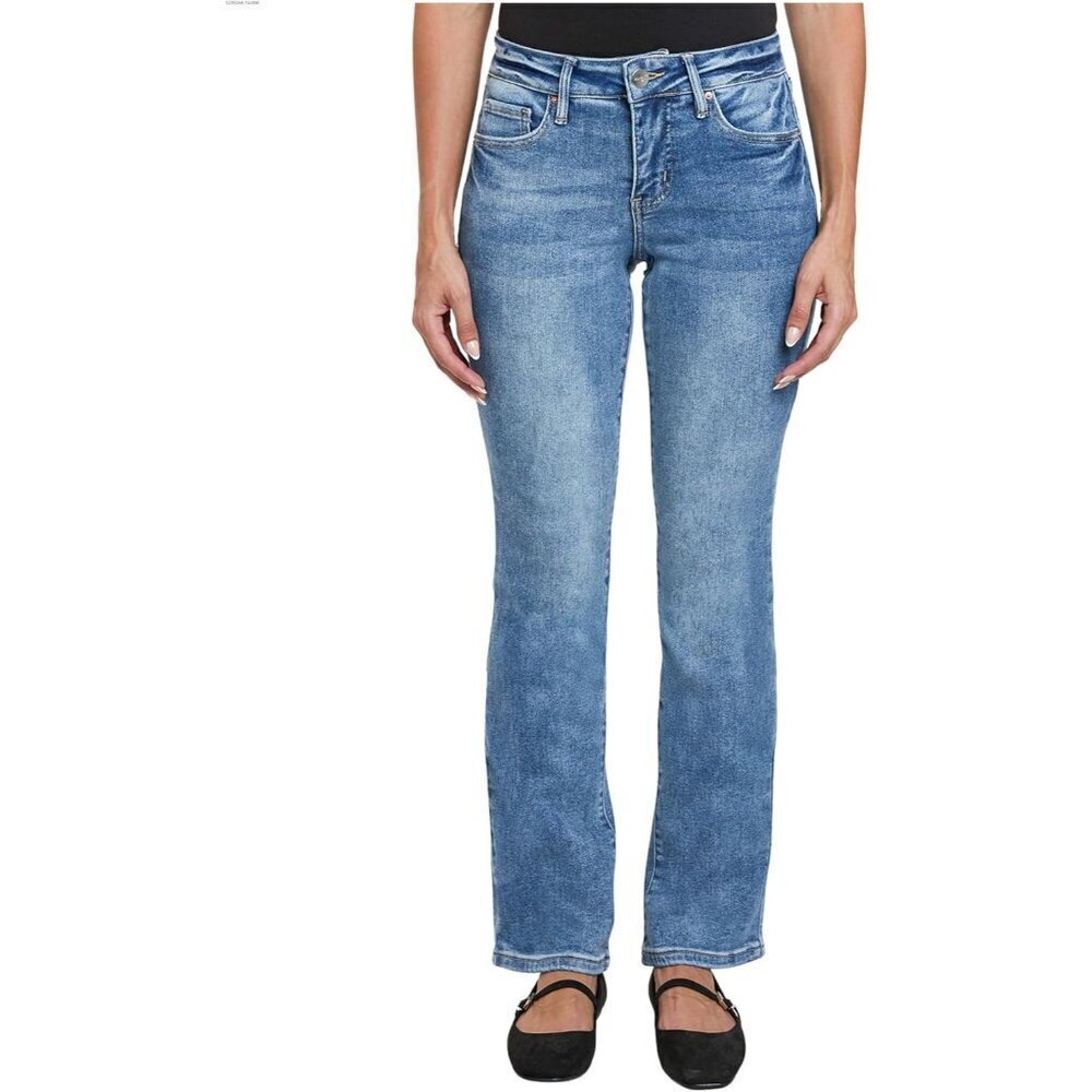 Womens Stretch Bootcut Jeans Cotton Spandex Flare Medium Blue Size 6